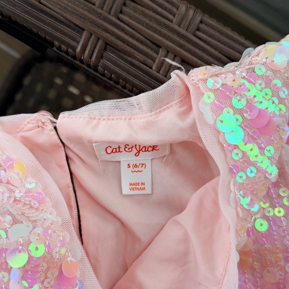 Cat & Jack Pink Sequin Girls' Party Dress Size Small - Picture 3 of 3